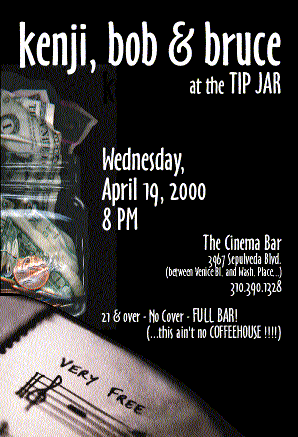 kenji, bob and bruce - at the tip jar